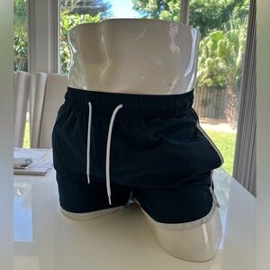 Women workout short can be unisex .